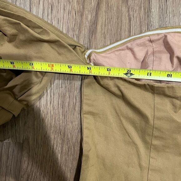 majorelle Double-Breasted khaki off shoulder Dress - Picture 7 of 10